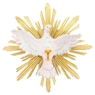 Wooden Holy Spirit Dove with Rays Diameter 62 cm