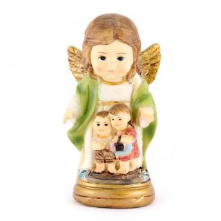 Childlike Guardian Angel Statue 9 cm
