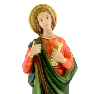 Statua Santa Marta in resina colorata 30 cm