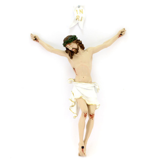 Corpo di Cristo in resina piena colorata 50 cm
