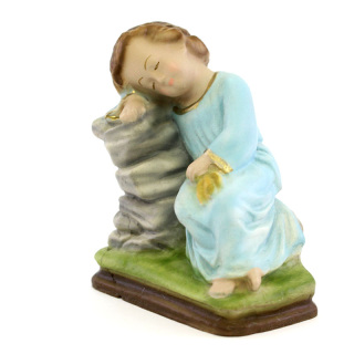 Colored Resin Sleeping Baby Jesus Statue 15 cm