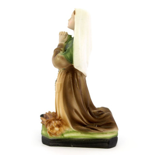 Colored Resin Statue St. Bernadette 9.5 cm