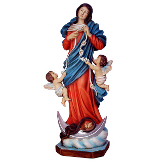 Colored Resin Statue Our Lady Untier of Knots 30 cm
