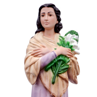 Colored Resin Statue St. Mary Goretti 30 cm