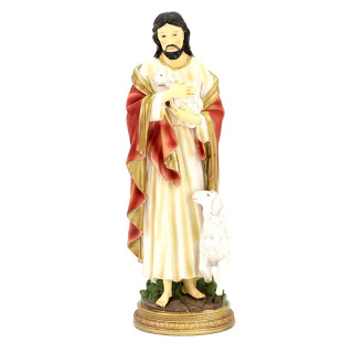 Jesus Good Shepherd resin statue 30 cm