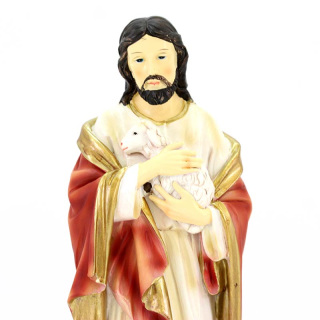 Jesus Good Shepherd resin statue 30 cm
