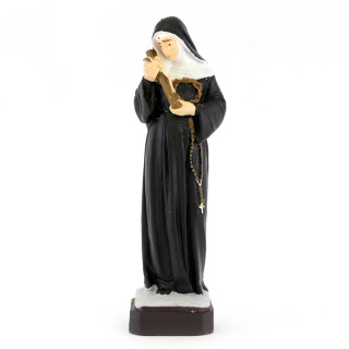 Statua Santa Rita da Cascia resina siliconica 16 cm