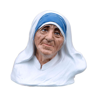 Busto Madre Teresa de Calcuta en fibra de vidrio 35 cm