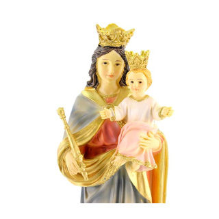 Mary Auxiliatrix Colored Resin Statue 21 cm