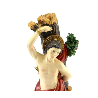 Statua San Sebastiano in resina colorata 29 cm