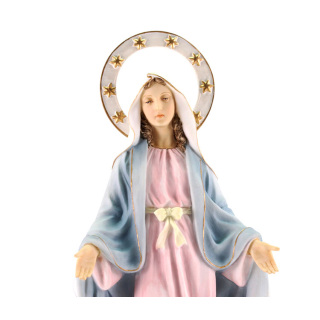 Estatua Virgen de Medjugorje resina de color 28 cm