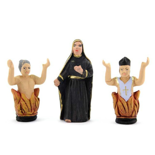 Our Lady of Sorrows and Purging Souls Statue 7 cm