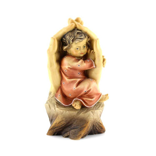 Baby Girl in Protecting Hands 16 cm
