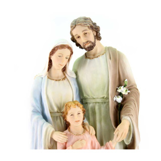 Holy Family Colored Resin Statue 25 cm
