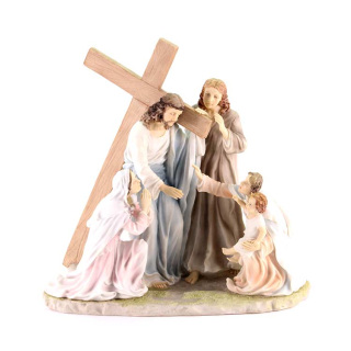 Figure of Jesus ascension to Calvary 29 cm