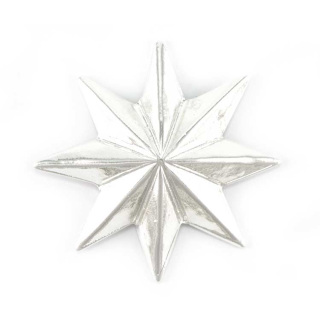 Stella a 8 punte in metallo argentato 5,5 cm