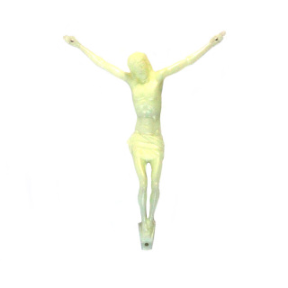 Corpo di Cristo in plastica fosforescente 7,5x6 cm