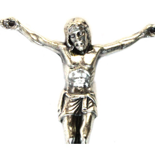 Corpo di Cristo in zama argentata 4x3 cm
