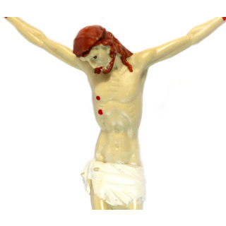 Corpo di Cristo in plastica colorata 11x9,5 cm