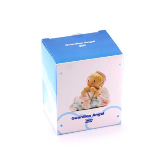 Porcelain Resin Pink Praying Angel 6 cm