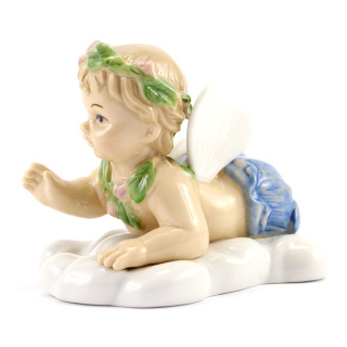 Navel Porcelain Angel on cloud 8.5 cm
