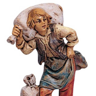 Pastor con sacos de resina 6.5 cm Belén Fontanini