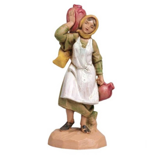 Mujer con ánforas de resina 6.5 cm Belén Fontanini