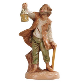 Pastorcito con farol en resina 6.5 cm Belén Fontanini