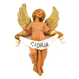 Ángel de la Gloria rosado resina 6.5 cm Belén Fontanini