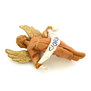 Ángel de la Gloria rosado resina 6.5 cm Belén Fontanini