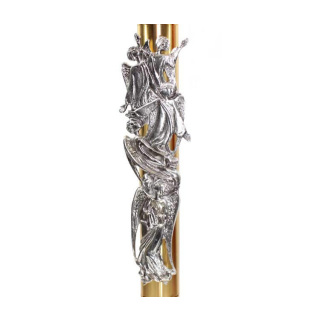 Paschal Candle Round Base Angels 75 cm