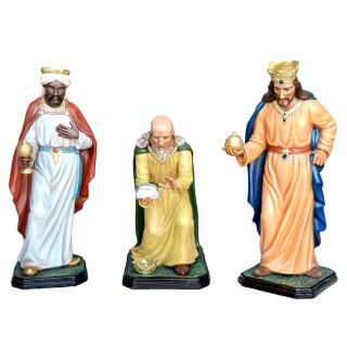 Reyes Magos en resina Napolitana 105 cm 3 piezas