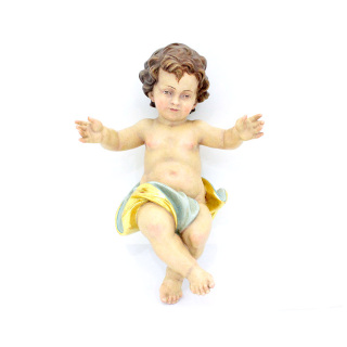 Niño Jesús con tela de madera 36 cm