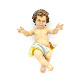 Niño Jesús con tela de madera 45 cm