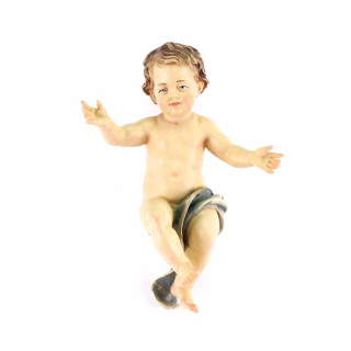 Niño Jesús en madera con paño de 20 cm