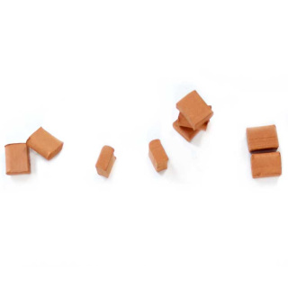 Marco ladrillo para belén de terracota 0,7x1x0,3 cm 25 uds