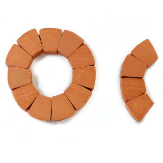 Ladrillo para pozo en terracota para belén 4x8 cm 25 uds