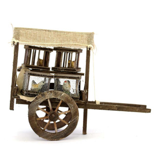 Carro venditore gabbie per presepe 13x17x8 cm
