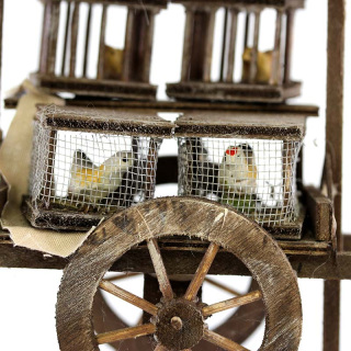 Carro venditore gabbie per presepe 13x17x8 cm