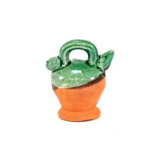 Glazed terracotta jug for nativity scene 3 cm