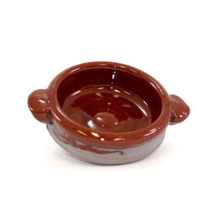 Rustic casserole in glazed terracotta Diameter 5 cm