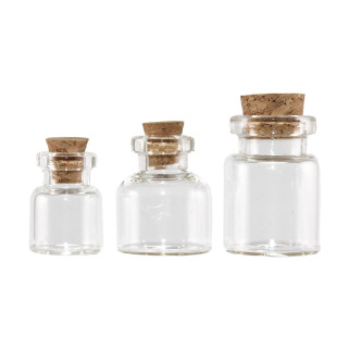Set of 3 glass jars with cap 3.5 cm