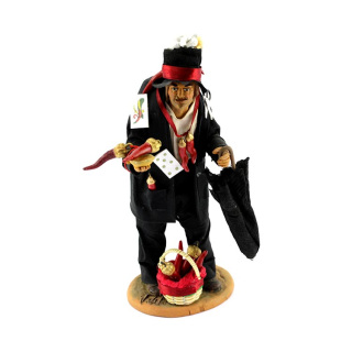Jorobado en terracota con trajes y accesorios 23 cm