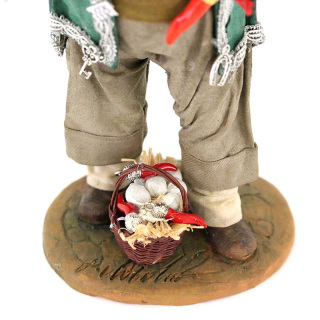 Jorobado en terracota con trajes y accesorios 30 cm