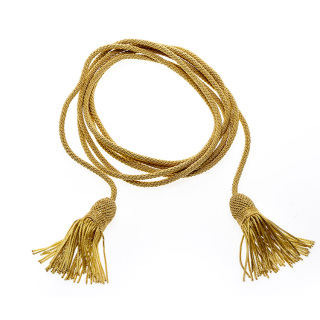 Cíngulo con borlas de oropel hilo dorado envejecido
