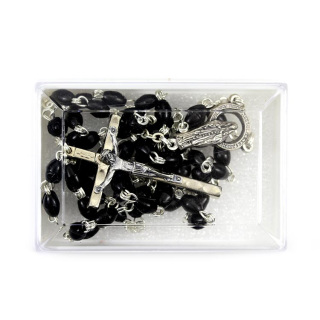 Black Coconut Wood Rosary grain 4x6 mm