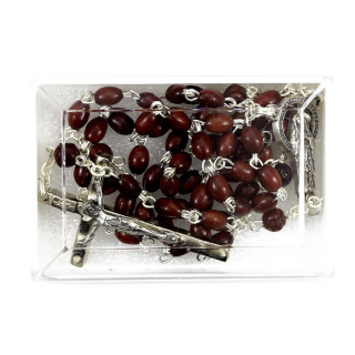 Brown Coconut Wood Rosary grain 4x6 mm