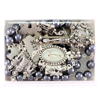 Way of the Cross Rosary Hematite Cuenta 7 mm