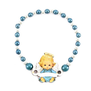 Elastic Bracelet Blue Angel Grain 3 mm