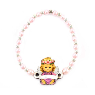 Elastic Bracelet Pink Angel Grain 3 mm